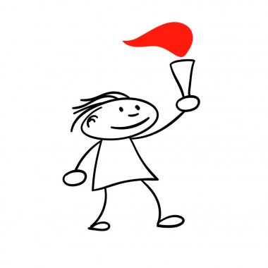 Kız meşale taşır