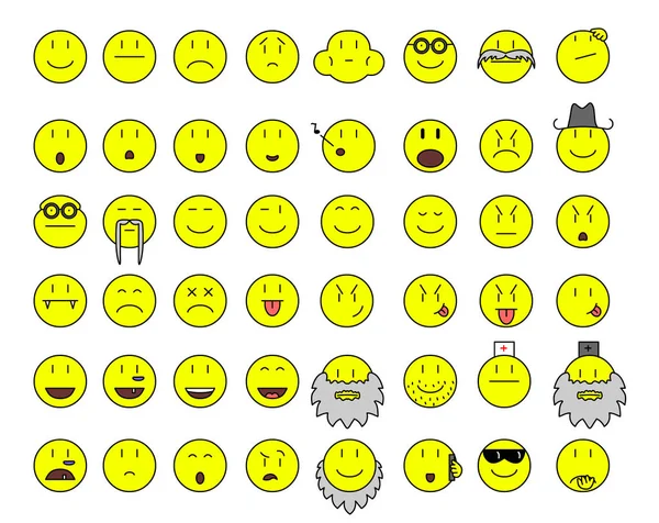 Smilies amarelo simples —  Vetores de Stock