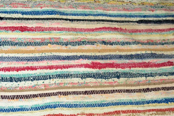 Old rural wowen stripe carpet