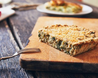 Ispanaklı - patates pastası kek
