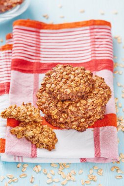 Yulaf ezmesi muz çerezleri renkli peçete