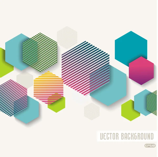 Abstract technology communication design with hexagons. — Stock Vector