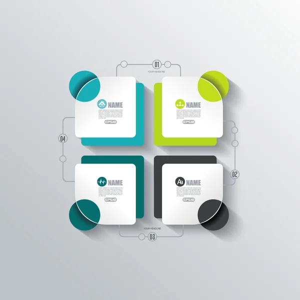 Modern Design minimalistisk stil infographic mallen layout. Infogra — Stock vektor