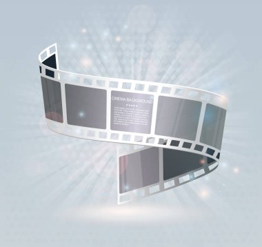 Film şeridi. Vektör sinema arka planı.