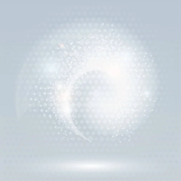 Abstracte Blauwe fractal achtergrond met lichte swirl. — Stockvector