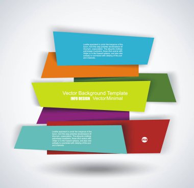 İş tasarımı, infogr için parlak kağıt afiş şablon kümesi