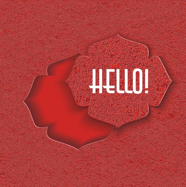 ¿Hola? Etiqueta roja a la antigua, vector de fondo . — Archivo Imágenes Vectoriales