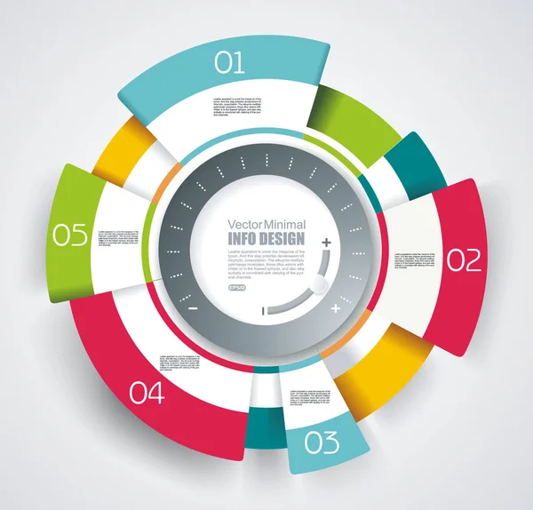 Vector circle segments  infographic design. Use for cycling diag — Stock Vector