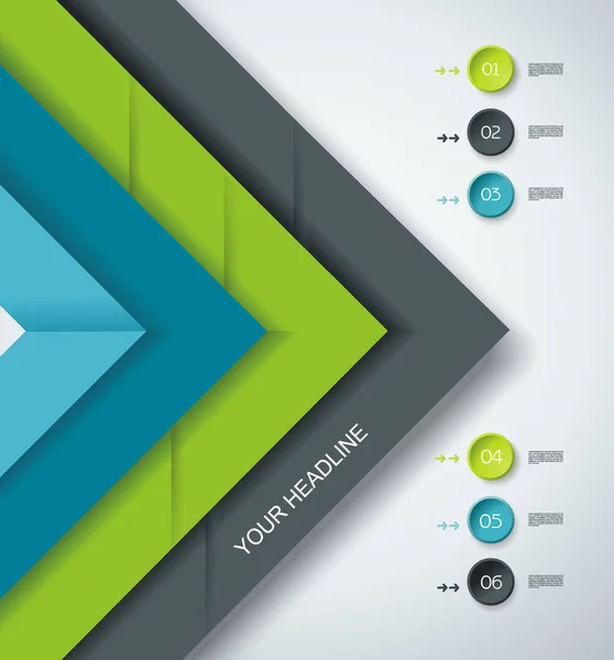 Abstracte nummer opties sjabloon. Kan worden gebruikt voor diagram, stap — Stockvector