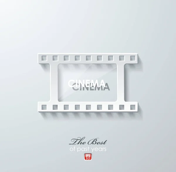 Abstract white paper Icona del film. Illustrazione vettoriale . — Vettoriale Stock