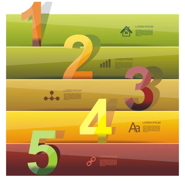 Bannery s čísla barev — Stockový vektor