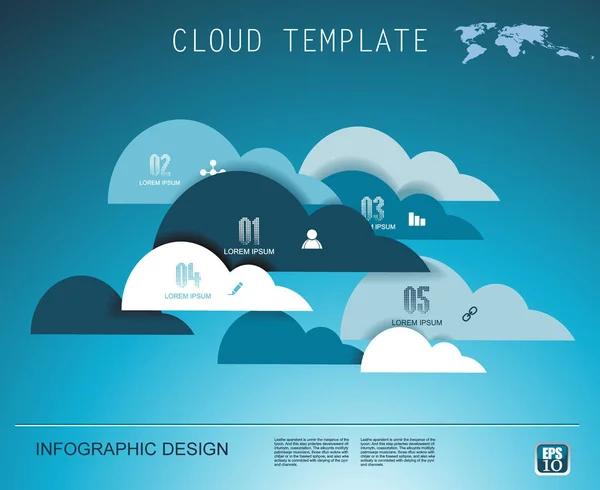 Cloud technologie business background abstrait. Utilisez pour la technologie, di — Image vectorielle