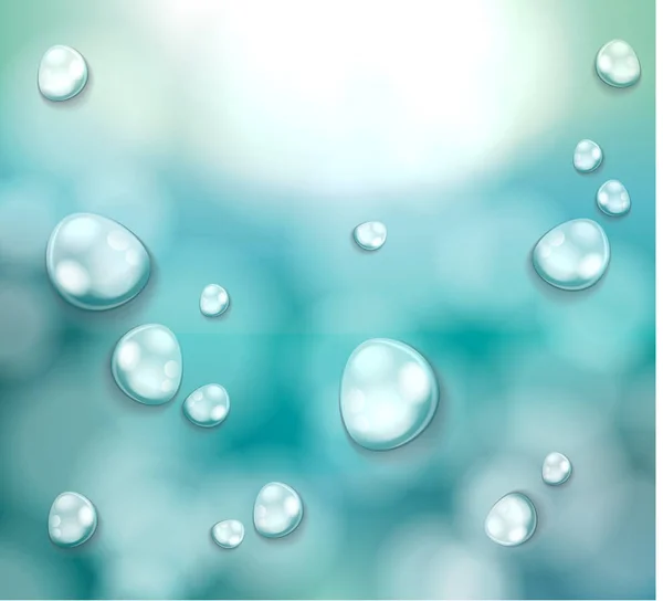 透明的水珠背景 — 图库矢量图片