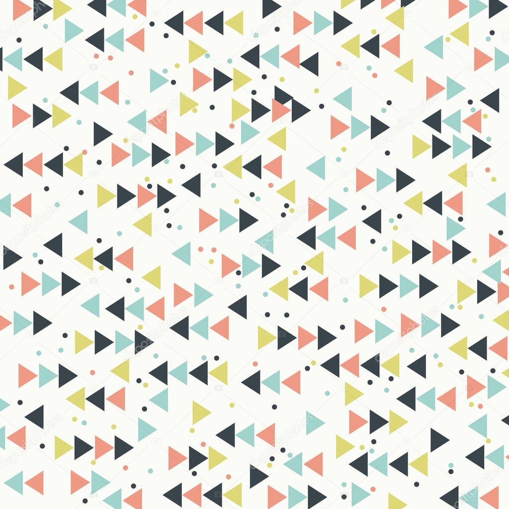 Abstract retro background with arrows. Vintage  motion and geome