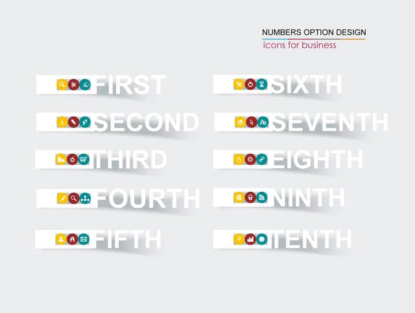 Vector infographics number options template. — Stock Vector