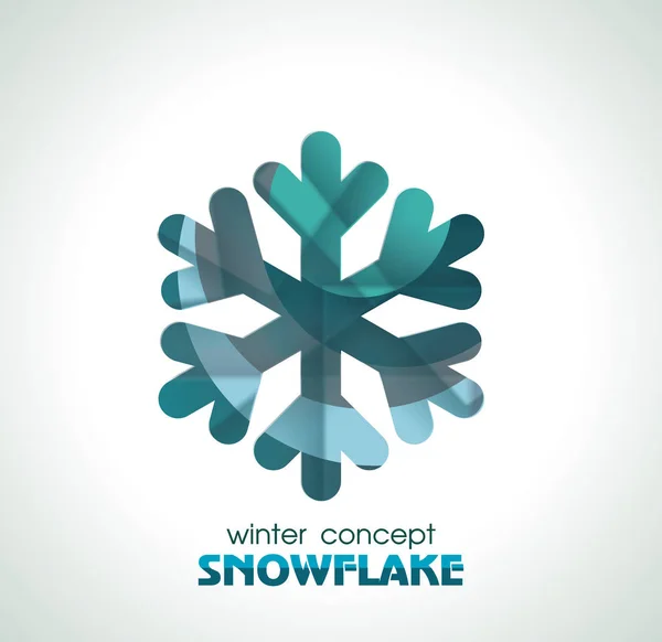 Snowflake sign, vector symbol of Winter, Christmas and New Year — Stock Vector