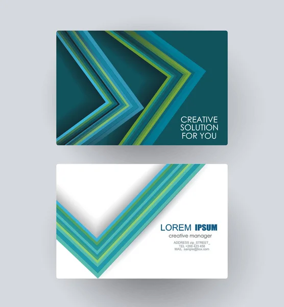 Design de cartão de visita com composição geométrica poligonal, vect — Vetor de Stock