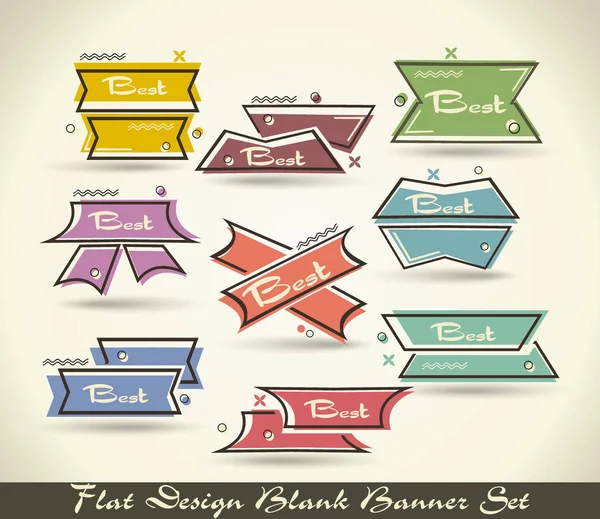 Set of flat labels. Paper tags,promotion  banners or discounts. — Stock Vector