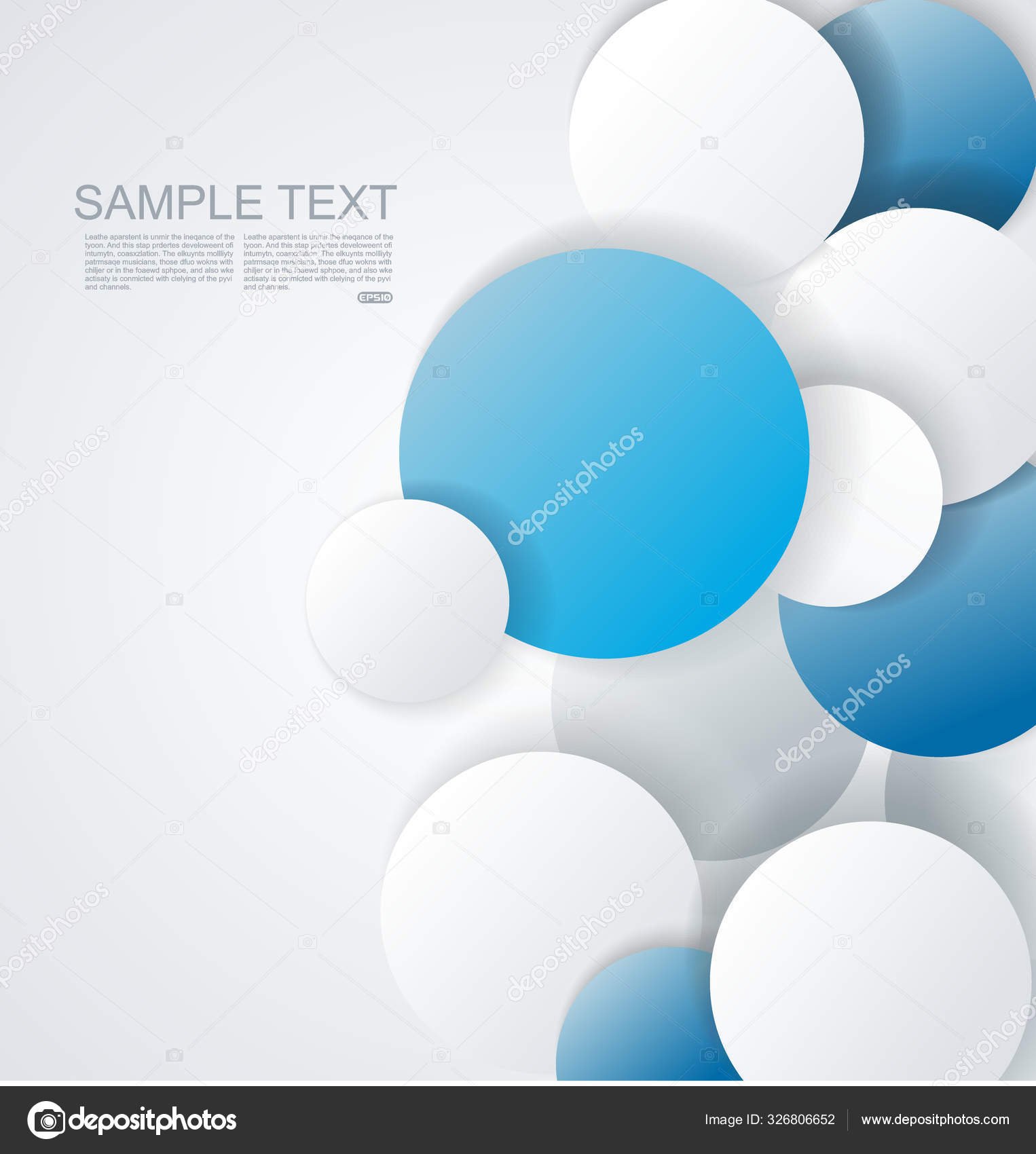 Paper Circles Background Abstract Geometrical Design Vector