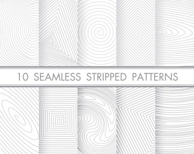 10 mükemmel desen. Modern, pürüzsüz el çizimi arka planlar..