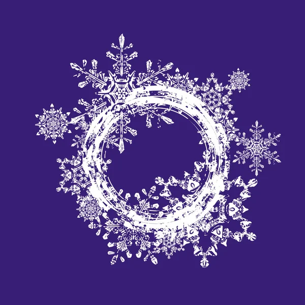 Abstract Snow Whirlwind Wind Snowflakes Decorative Element Vector — Stock Vector