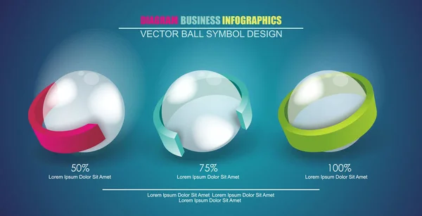 Modern Design Diagram Sablon Használható Körkörös Infografikához Százalékos Jelentéshez Munkafolyamat — Stock Vector