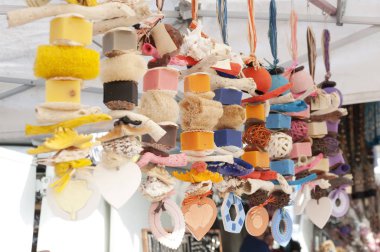 sabun ve Sünger banyo dekorasyon