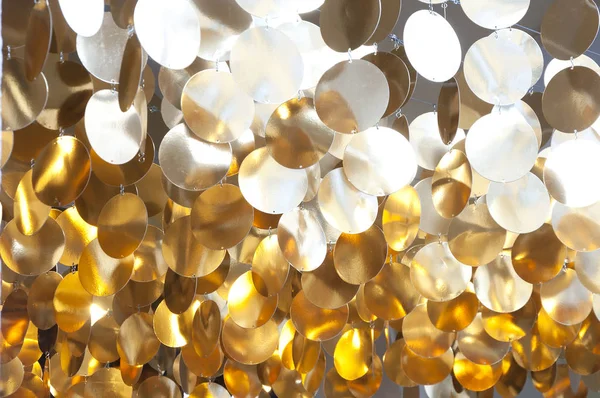 Decoration of golden shiny circles — Stock Photo, Image