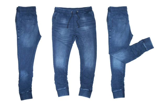 Modré džíny mužské izolované — Stock fotografie