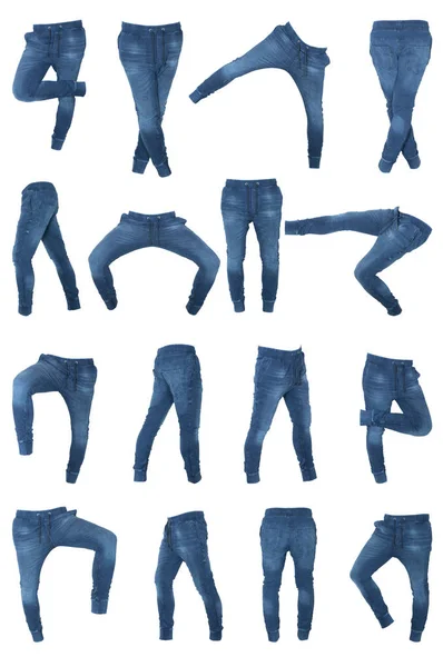 Blue male jeans isolated — Stock Photo, Image