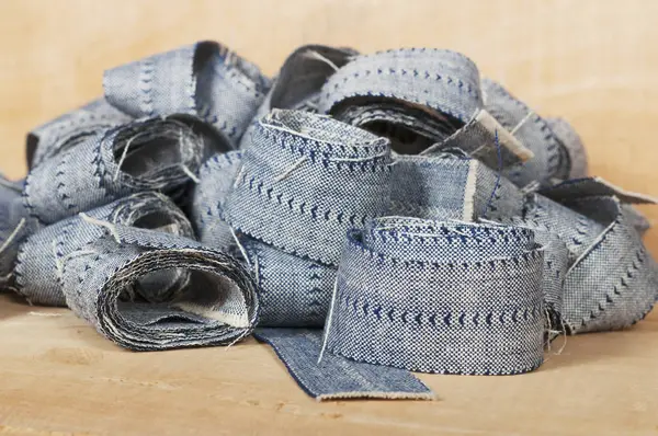 Sliced fabric ribbons — Stock Photo, Image