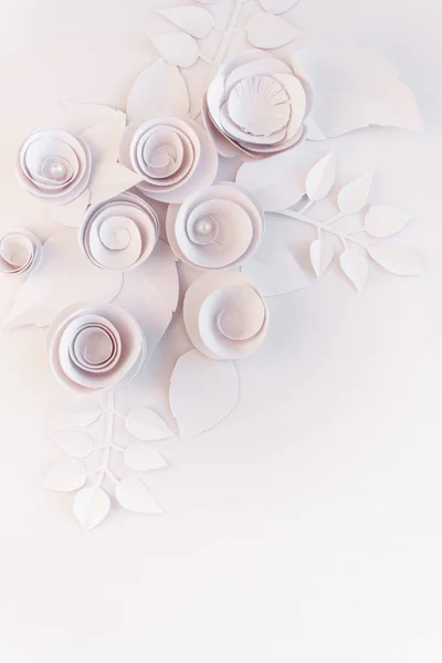 White paper flowers — Stock Photo, Image