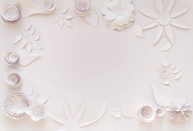 beyaz kağıt çiçekler