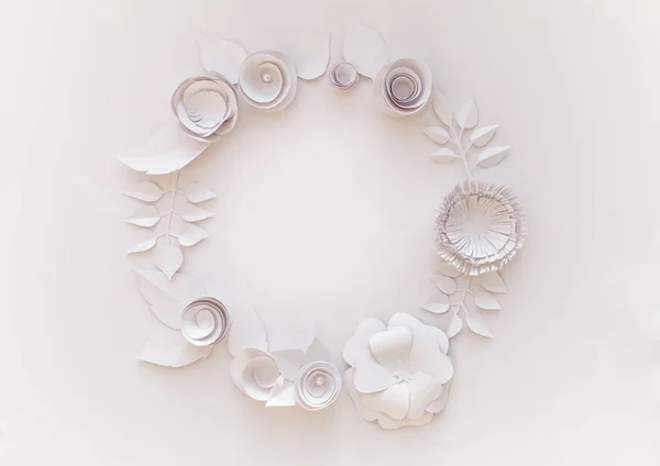 Flores de papel blanco — Foto de Stock