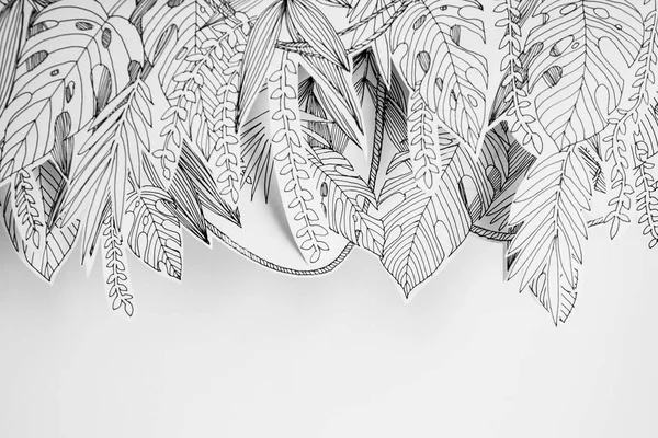 Folhas de palma tropicais. Modelo de projeto . — Fotografia de Stock