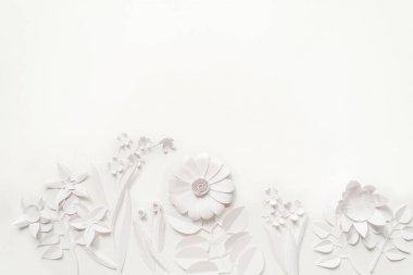 beyaz kağıt çiçek duvar kağıdı, bahar yaz arka plan, çiçek tasarım öğeleri