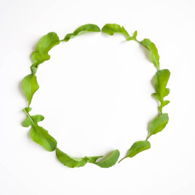 Taze roka yaprakları ile kompozisyon