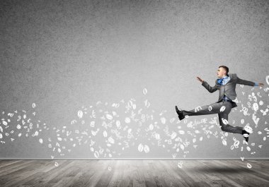 Yüksek atlama işadamı