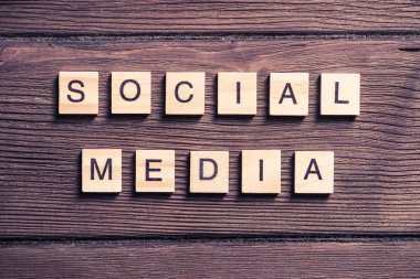Sosyal medya kavramsal kelime 