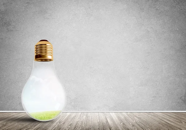 Light bulb in room — Stock Photo, Image