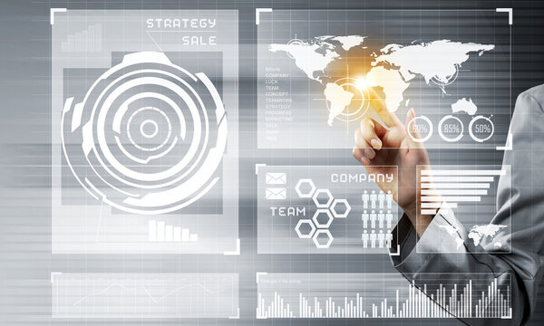 Businesswoman using modern technologies