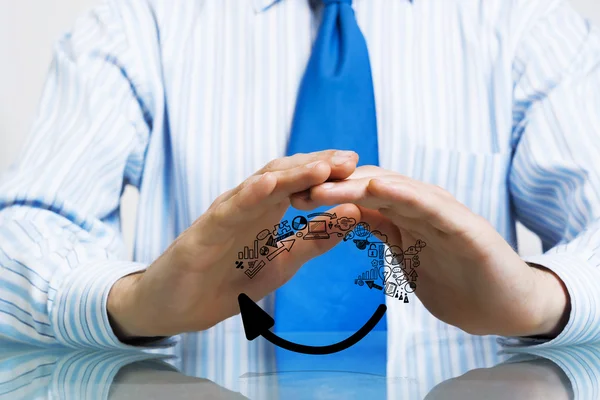 Concepto de trabajo en equipo y cooperación — Foto de Stock