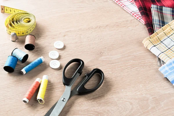 Sewing kit on table — Stock Photo, Image