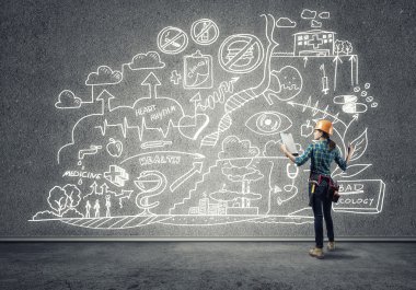 Endüstriyel inşaat ve bakım kavramı