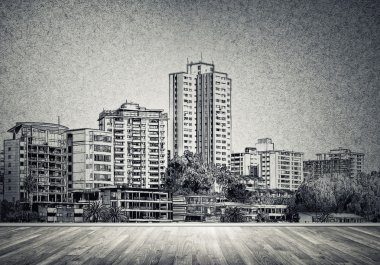 Şehir tasarım duvar