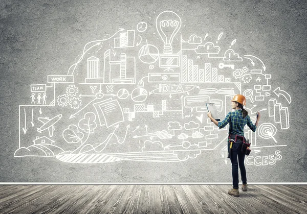 Endüstriyel inşaat ve bakım kavramı