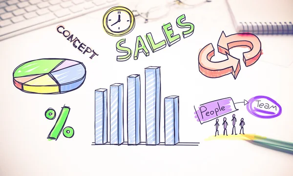 Make your sales grow concept