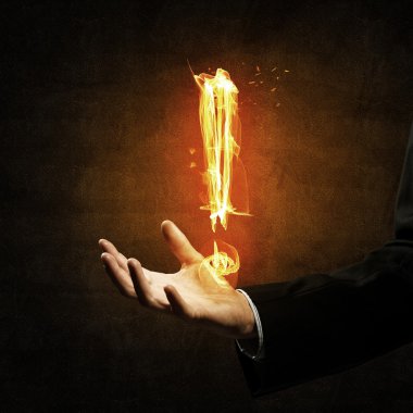 Parlayan ünlem işareti simgesi