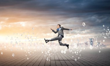 Yüksek atlama işadamı