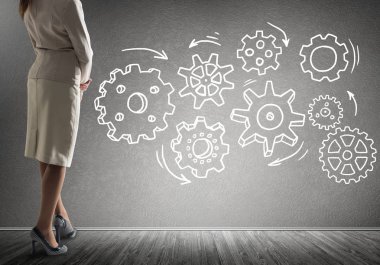 Takım çalışması konsepti olarak vites mekanizması